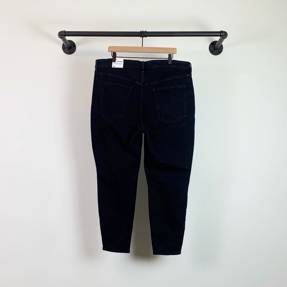 NWT Old Navy High Waisted OG Straight Ripped Black Ankle Jeans 18 Plus - Picture 9 of 10